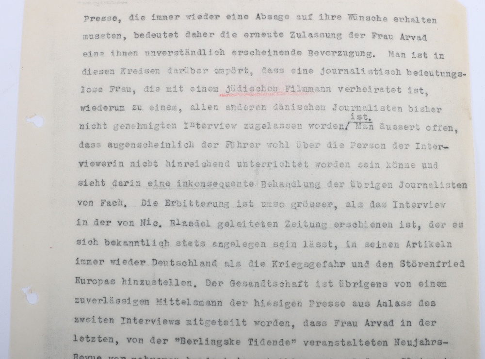 Interesting Third Reich Documents Relating to the Danish Journalist and Hollywood Gossip Columnist I - Bild 26 aus 47