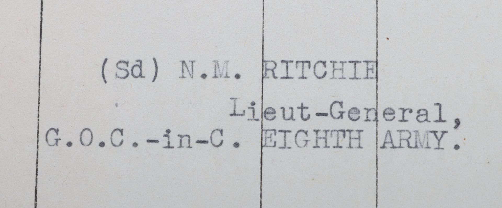 Official Recommendation for Gallantry Award Initialled by Scottish Victoria Cross Winner Major Gener - Image 10 of 10