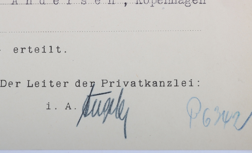 Interesting Third Reich Documents Relating to the Danish Journalist and Hollywood Gossip Columnist I - Bild 7 aus 47