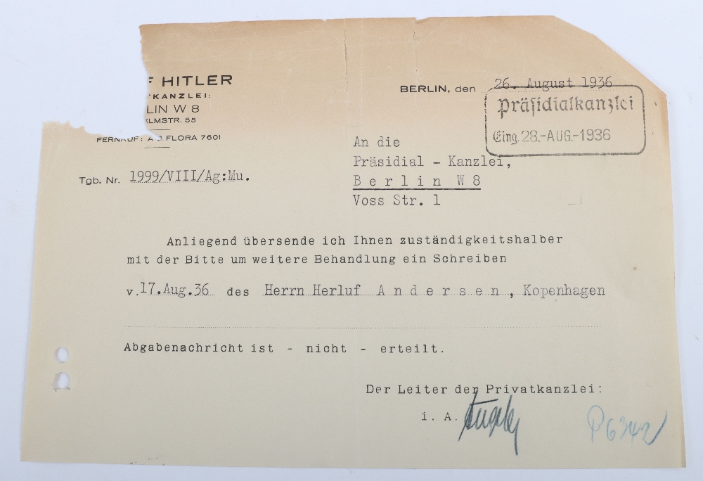 Interesting Third Reich Documents Relating to the Danish Journalist and Hollywood Gossip Columnist I - Bild 6 aus 47