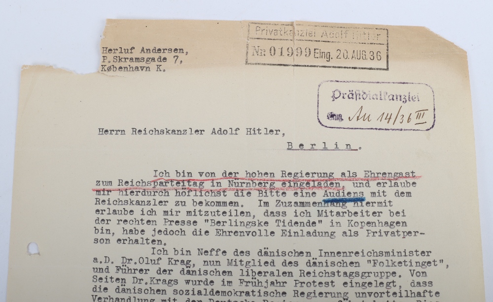 Interesting Third Reich Documents Relating to the Danish Journalist and Hollywood Gossip Columnist I - Bild 9 aus 47