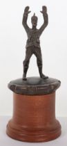 Bronze Figure of a Surrendering WW1 German Soldier