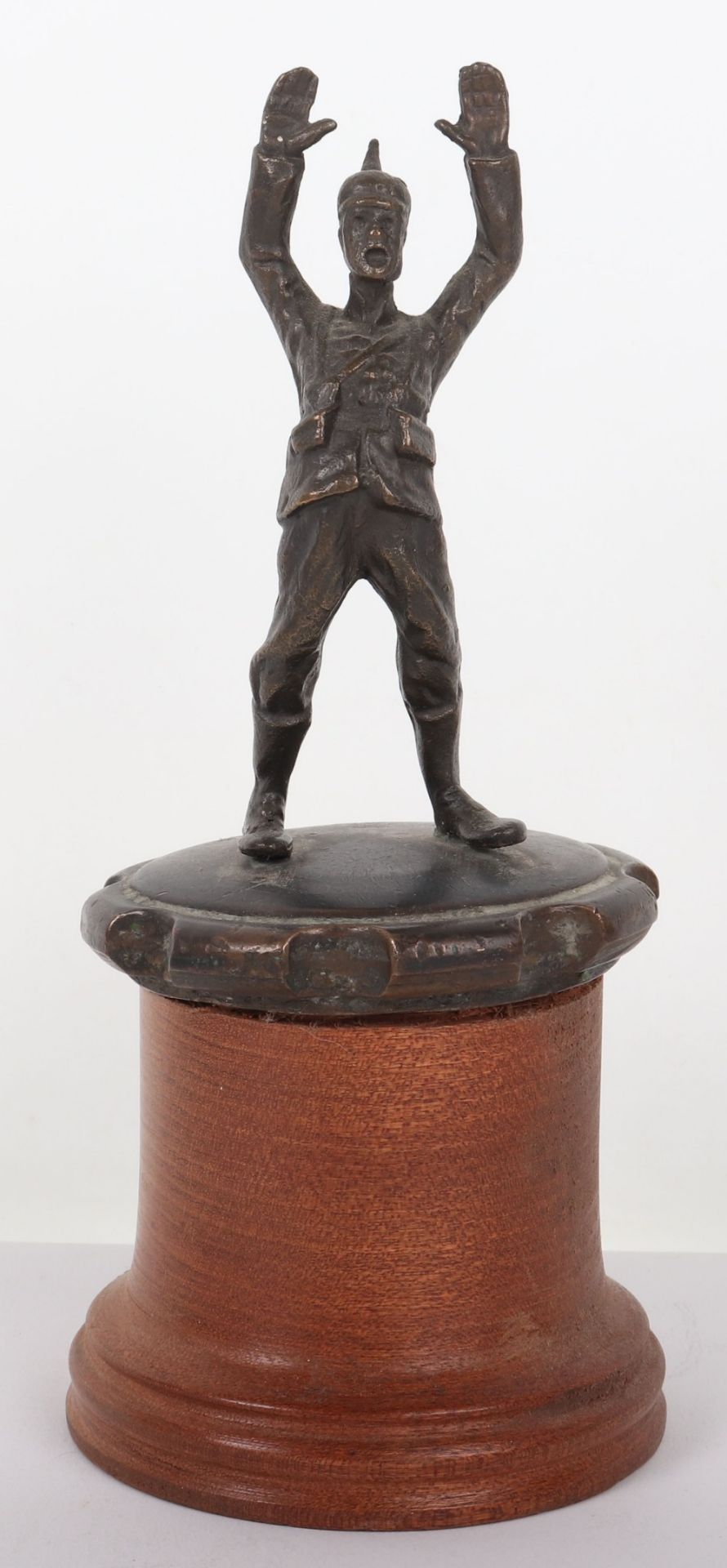 Bronze Figure of a Surrendering WW1 German Soldier