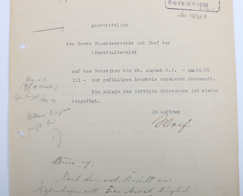 Interesting Third Reich Documents Relating to the Danish Journalist and Hollywood Gossip Columnist I - Bild 35 aus 47