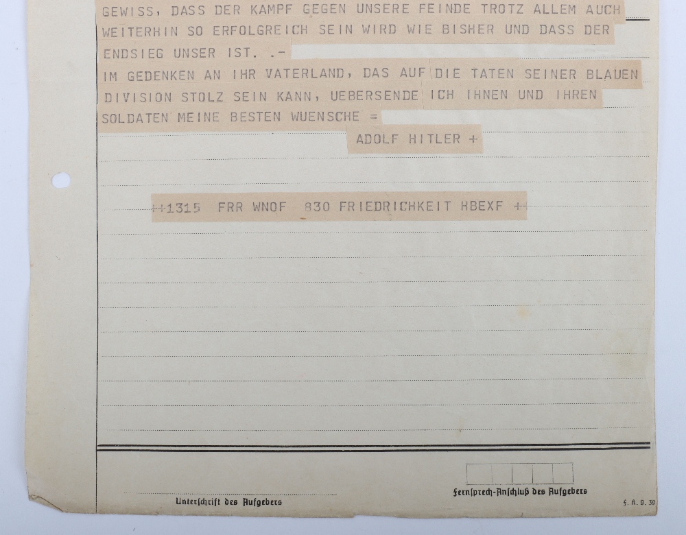 Historically Important Documents Sent by Adolf Hitler to Spanish General and Commander of the Spanis - Bild 12 aus 17