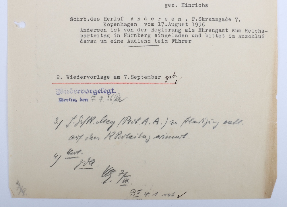 Interesting Third Reich Documents Relating to the Danish Journalist and Hollywood Gossip Columnist I - Bild 18 aus 47