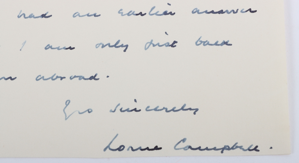 Signed Letter by Brigadier Lorne Campbell VC - Bild 5 aus 6
