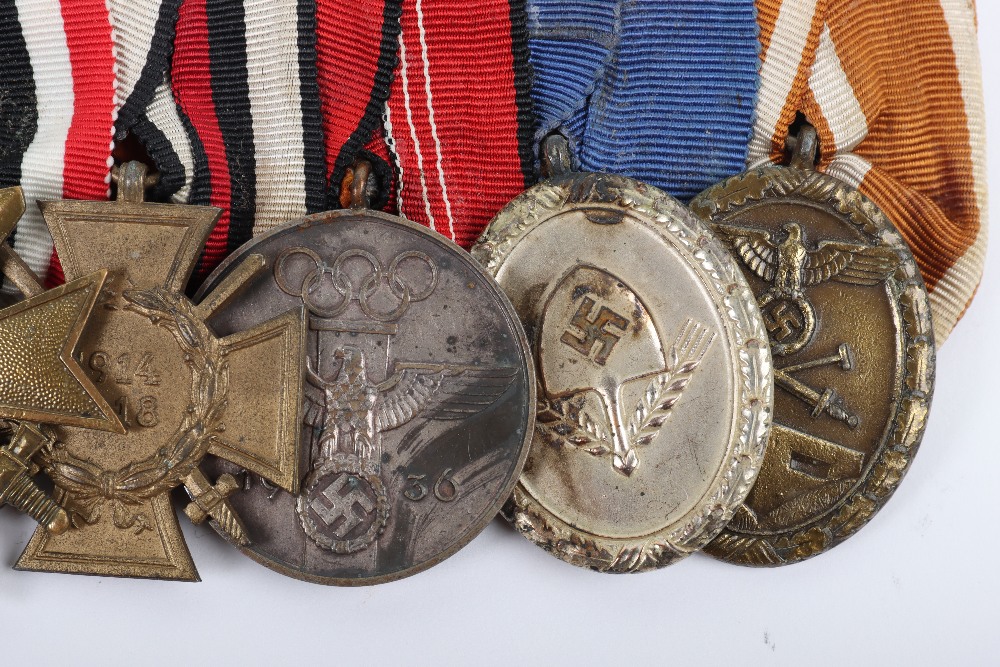 Rare WW1 / WW2 German 1936 Olympics Court Mounted Medal Group of Six - Bild 3 aus 7