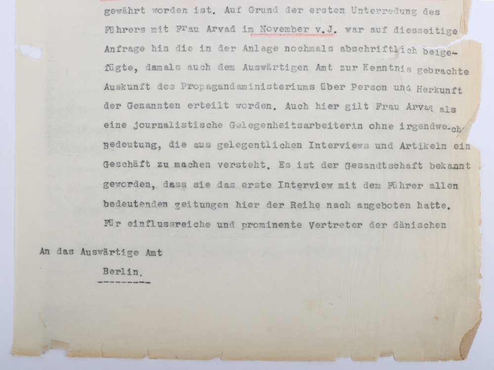 Interesting Third Reich Documents Relating to the Danish Journalist and Hollywood Gossip Columnist I - Bild 23 aus 47