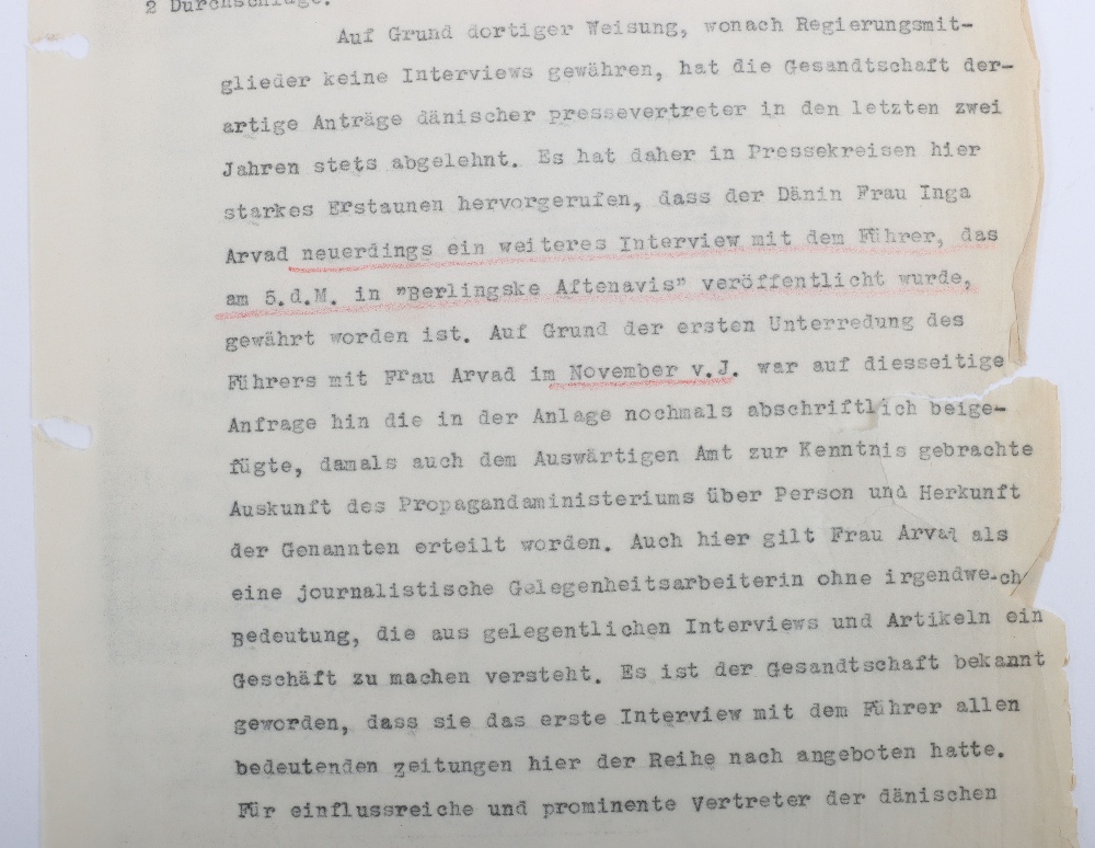 Interesting Third Reich Documents Relating to the Danish Journalist and Hollywood Gossip Columnist I - Bild 22 aus 47