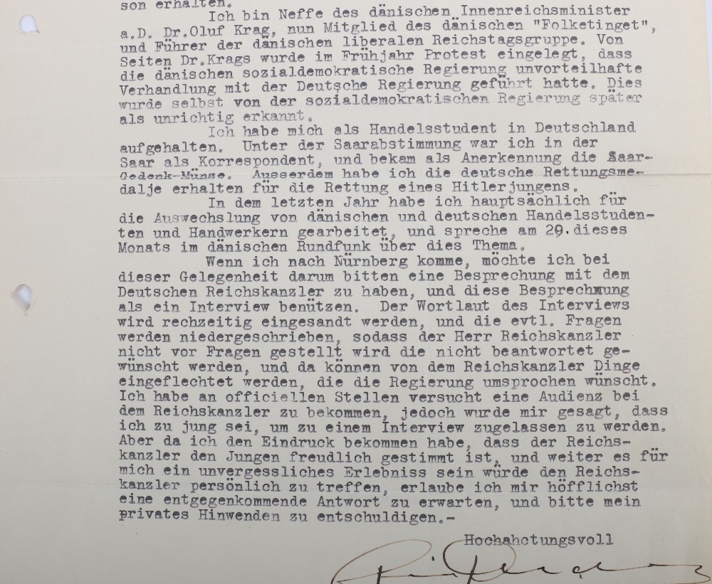 Interesting Third Reich Documents Relating to the Danish Journalist and Hollywood Gossip Columnist I - Bild 11 aus 47