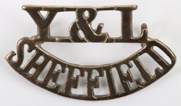 Scarce 12th (Sheffield City) Service Battalion York & Lancaster Regiment Shoulder Title