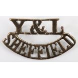 Scarce 12th (Sheffield City) Service Battalion York & Lancaster Regiment Shoulder Title