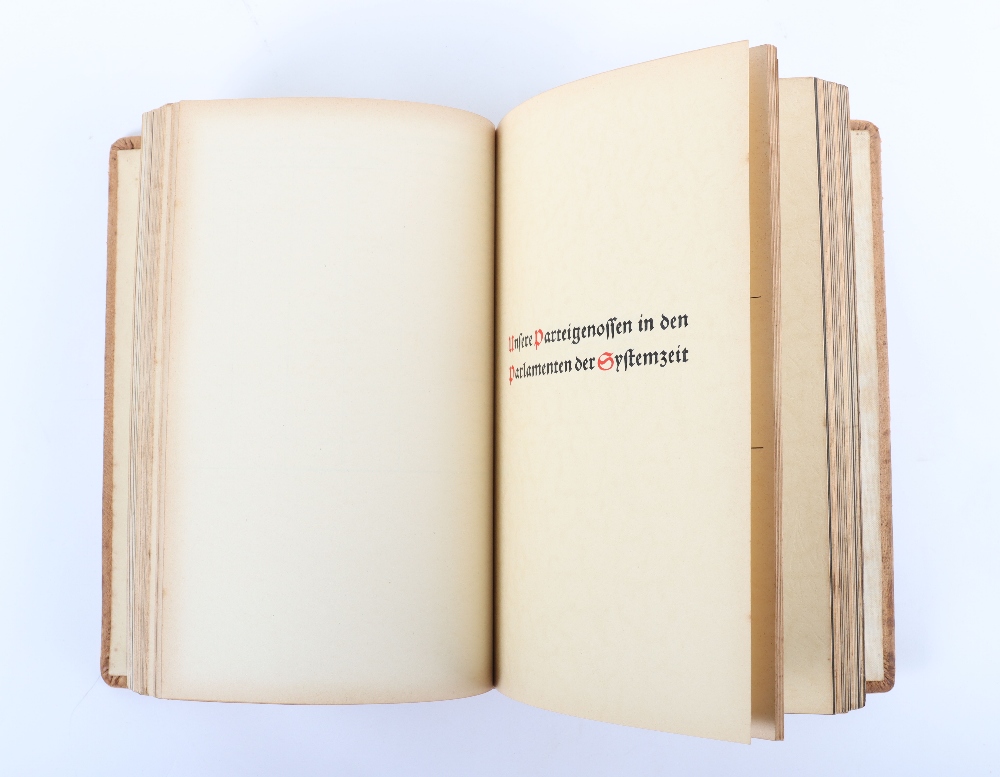 Third Reich NSDAP Official Book “Chronik unserer Ortsgruppe” - Bild 3 aus 4