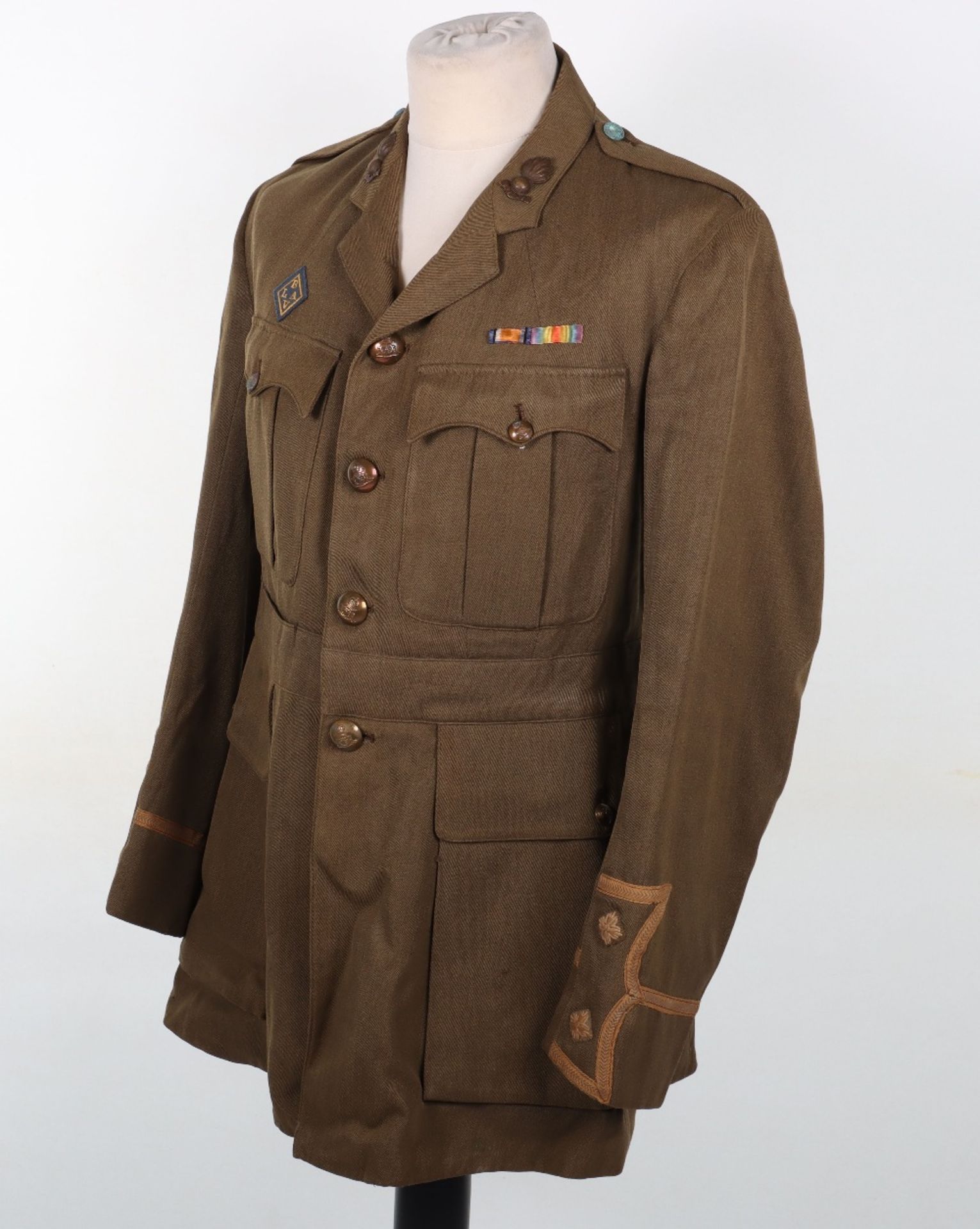 Rare WW1 British Royal Artillery Officers Cuff Rank Tunic of a British Latin American Volunteer - Image 6 of 9