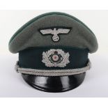 WW2 German Army Administration Officers Peaked Cap
