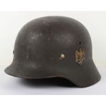 WW2 German Army M-35 Double Decal Steel Combat Helmet