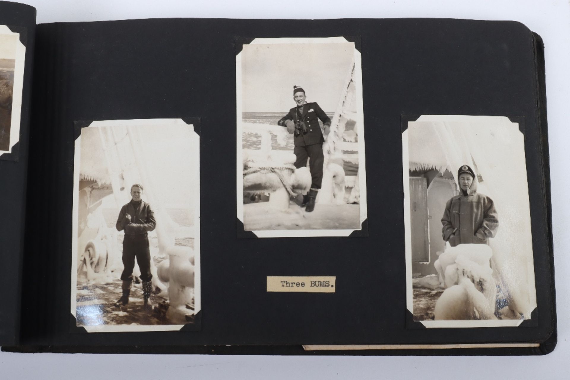 Fine WW2 Royal Navy Photograph Album Documenting the Service of the Recovery Tug H.M.R.T. Tenacity - Image 9 of 23