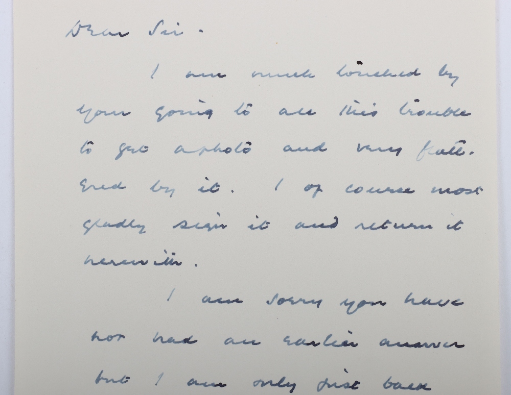Signed Letter by Brigadier Lorne Campbell VC - Bild 3 aus 6
