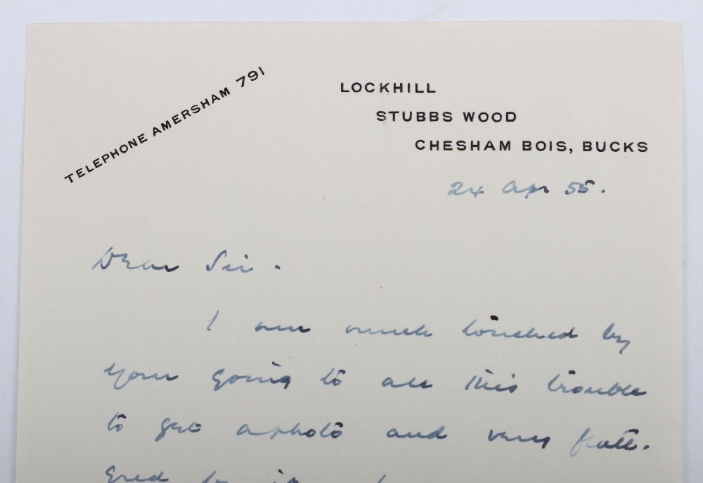 Signed Letter by Brigadier Lorne Campbell VC - Bild 2 aus 6