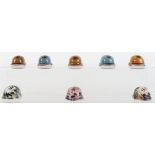 5x Terracotta Miniature German Helmets