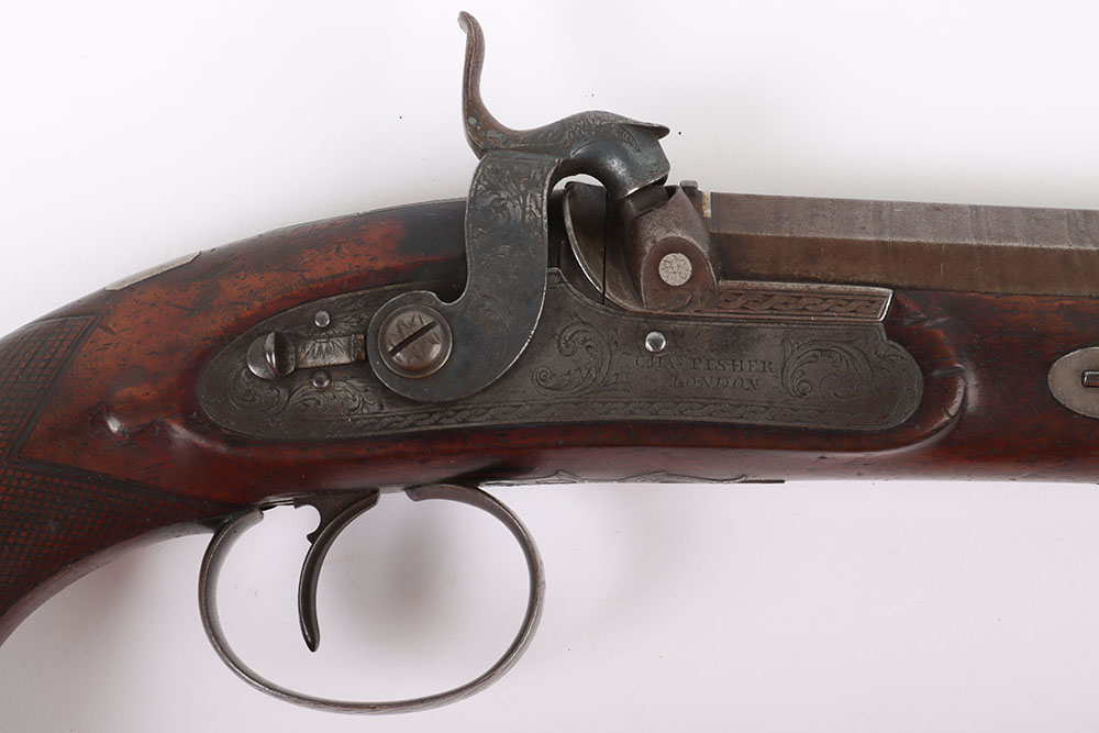 Fine Pair of 26 Bore Percussion Duelling Pistols by Charles Fisher, London c.1826-1827 - Bild 14 aus 21