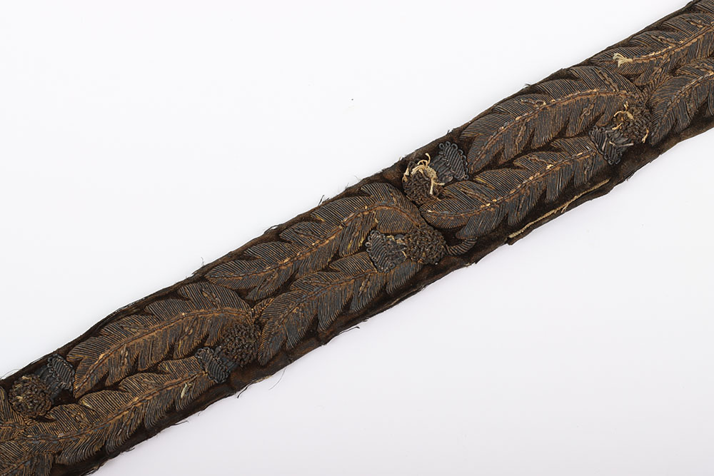 Unusual Scottish Velvet Covered Bullion Embroidered Dress Belt Probably for an Officer of the Royal - Bild 3 aus 10