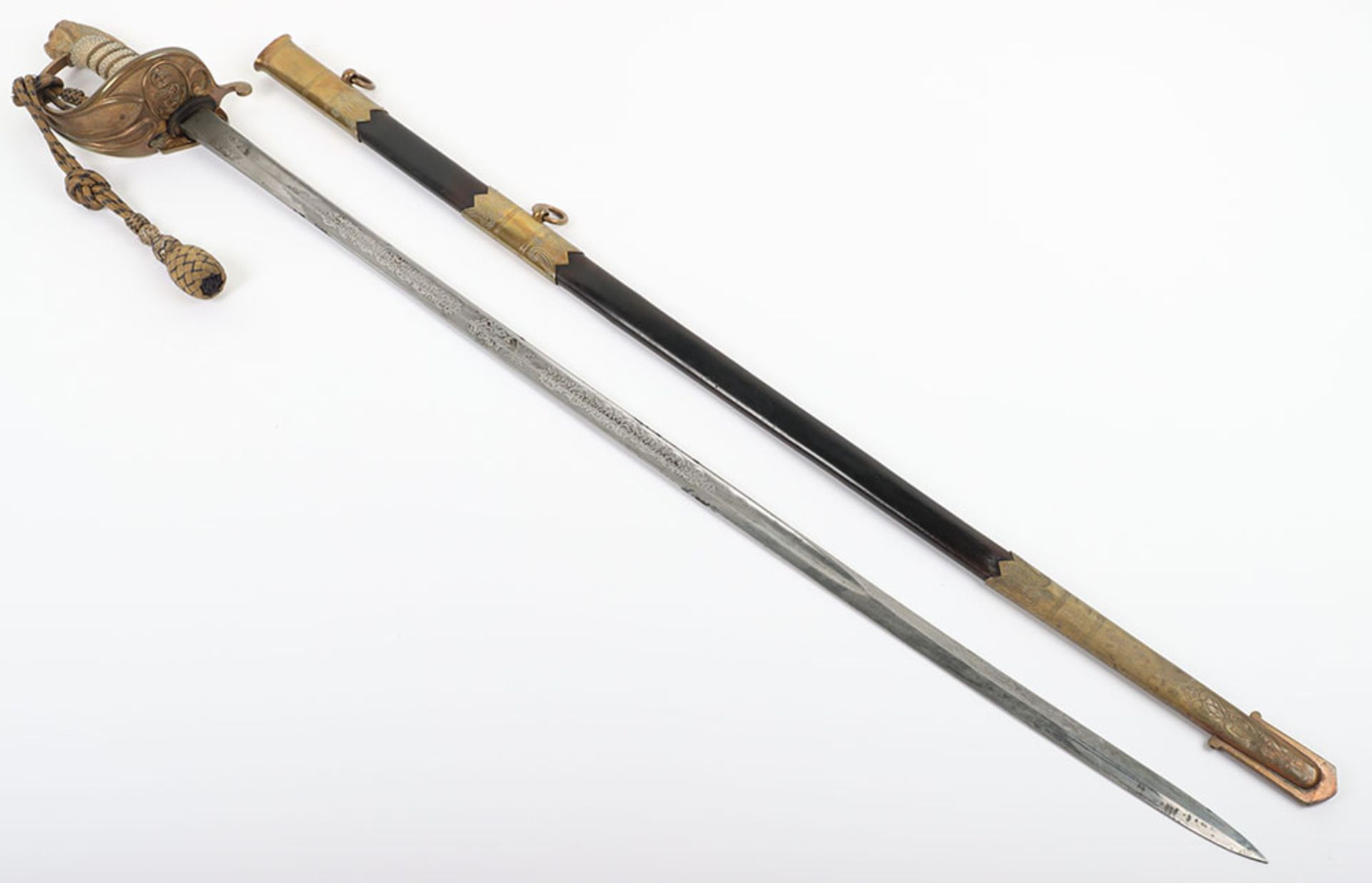 British Post 1902 Naval Officer’s Sword - Image 17 of 18