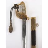 Good Victorian Naval Officers’ Sword by GILLOTT & HASELL, NEW BURLINGTON STREET, LONDON