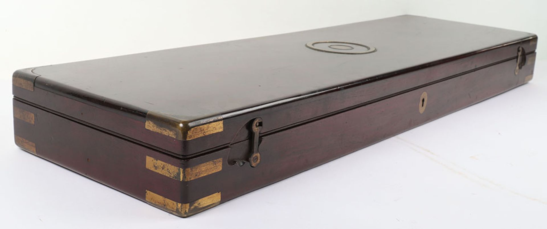 Good Brass Bound Mahogany Gun Case for a Double Barrel Percussion Gun or Rifle - Image 5 of 10