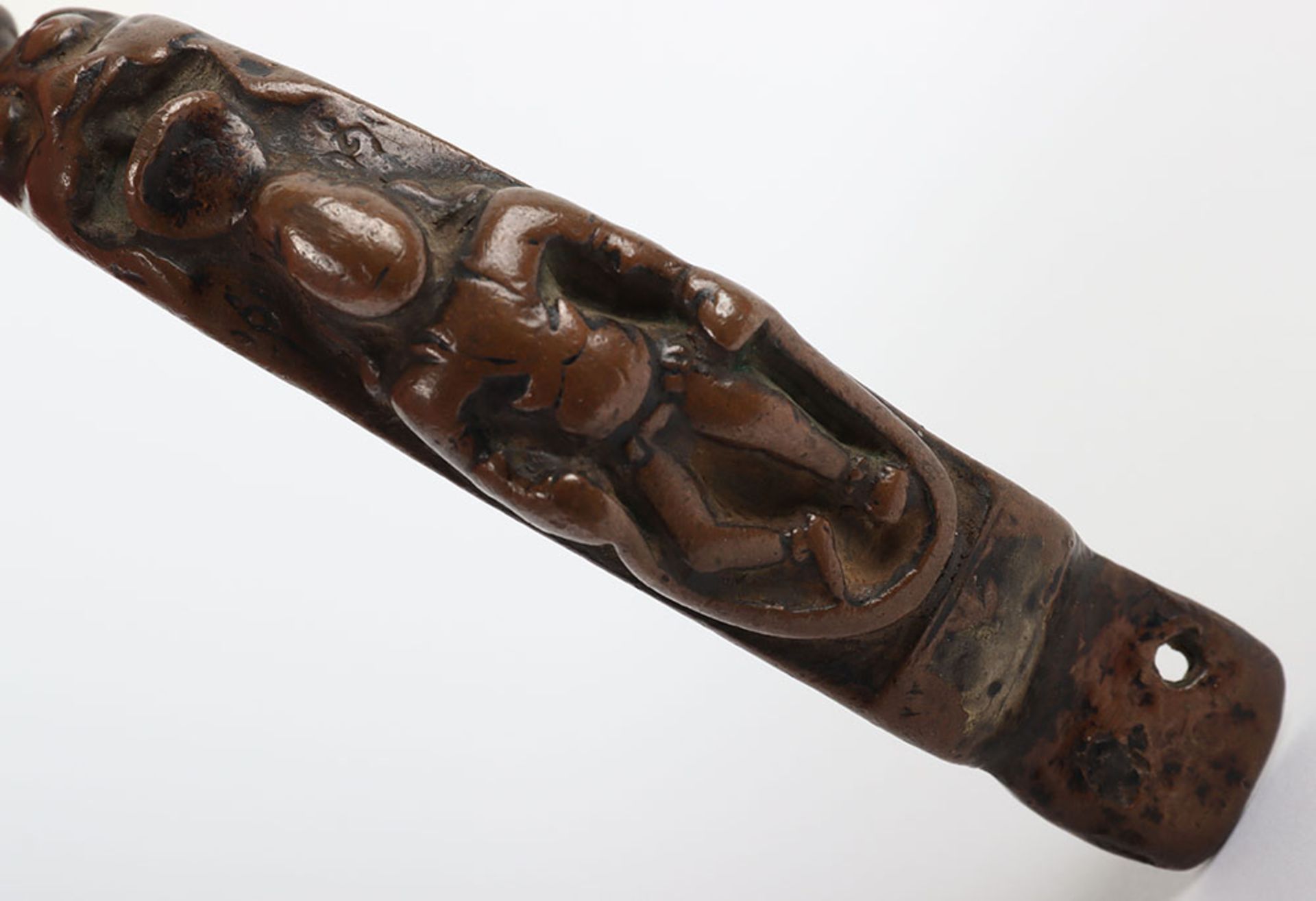Copper Handle from an Early Indian Dagger Bich’wa, Probably 15th Century - Bild 5 aus 6