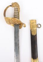 1827 Pattern Georgian Naval Officer's Sword of Alexander Glen R.N.