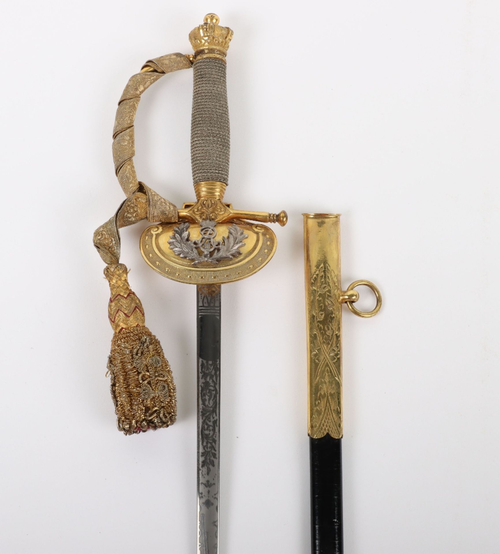 Edward 7th Courtsword, Embroidered Belt & Hanger, Cased Epaulettes for a Lord Lieutenant of an Engli