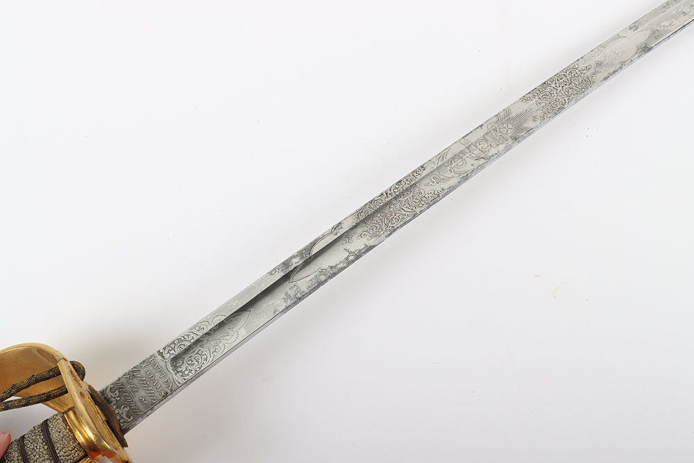 Good Victorian 1846 Pattern Naval Officer’s Sword by Batten & Adams, Devonport c.1850 - Bild 10 aus 15