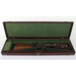 Brass Bound Mahogany Gun Case for a Double Barrel Percussion Sporting Gun