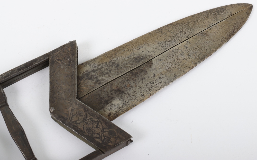 Large Indian Dagger ‘Scissors-Katar’, Late 19th Century - Bild 5 aus 13