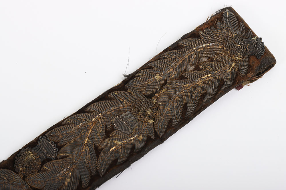 Unusual Scottish Velvet Covered Bullion Embroidered Dress Belt Probably for an Officer of the Royal - Bild 5 aus 10