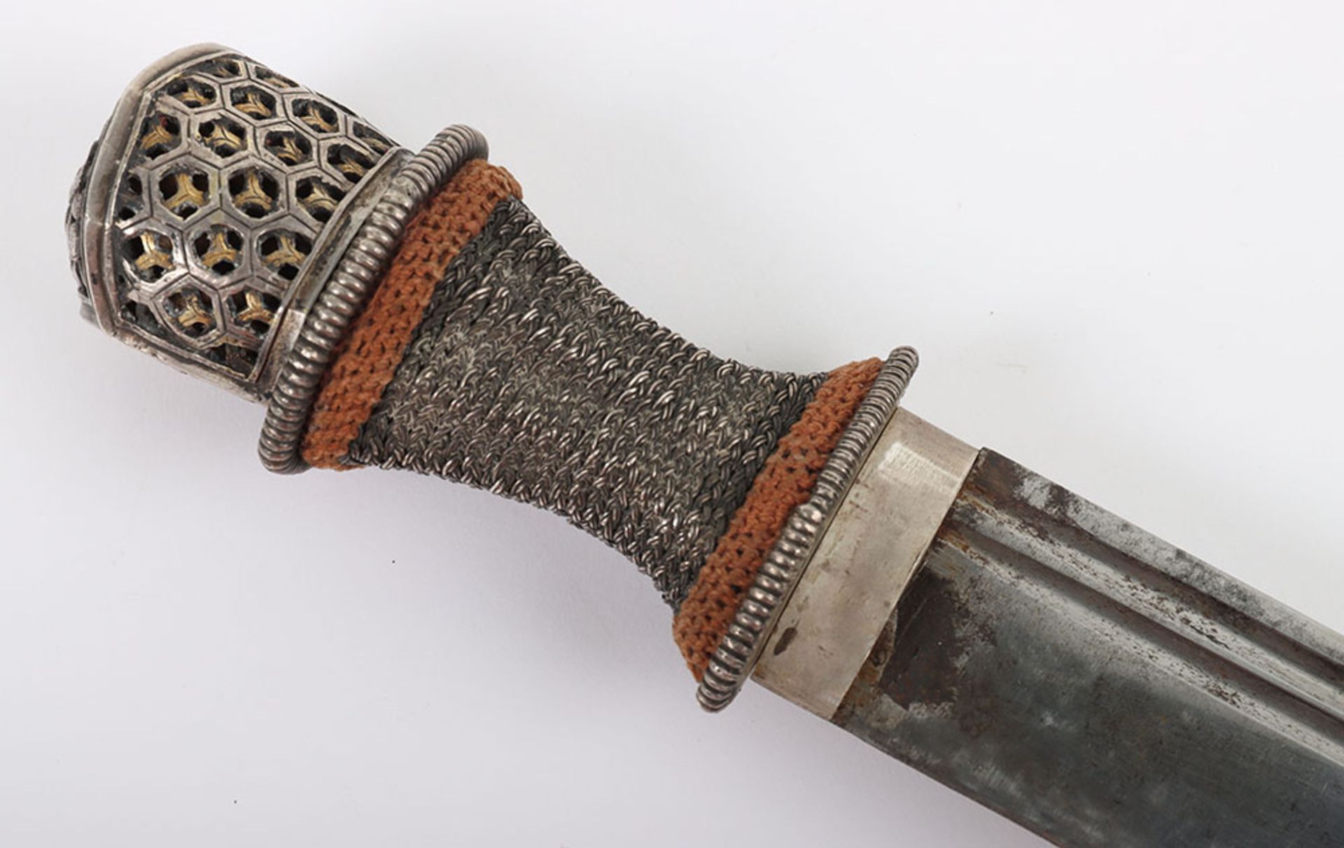 Good Tibetan Silver Mounted Dagger, 19th Century - Image 7 of 10