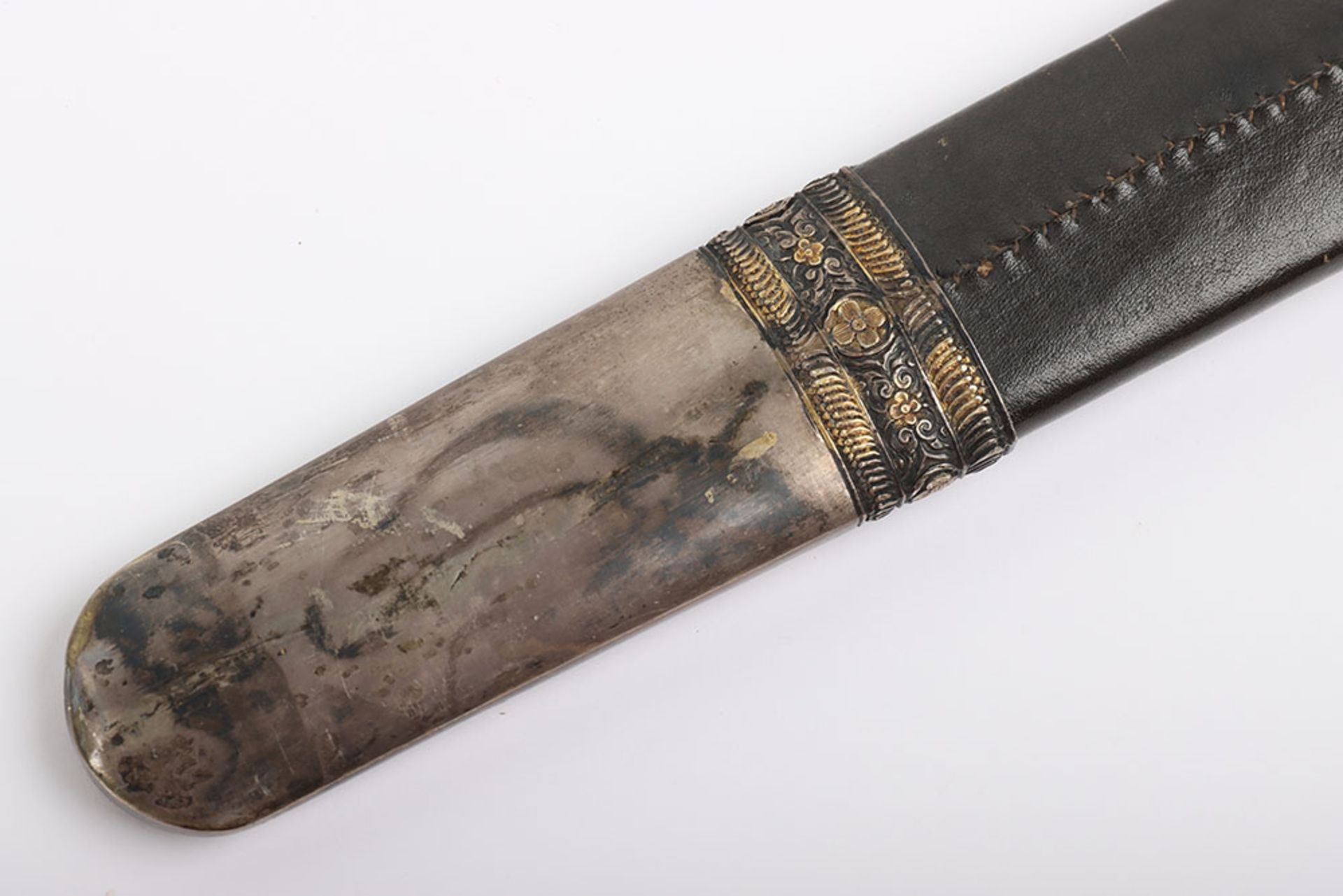 Good Tibetan Silver Mounted Dagger, 19th Century - Image 4 of 10