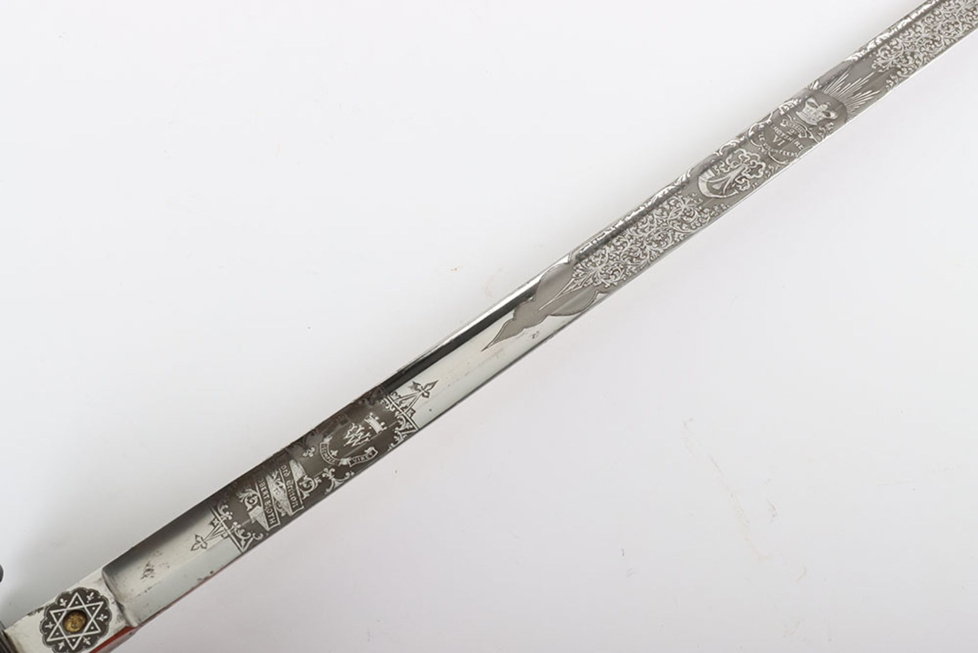 Very Fine Victorian 1827 Pattern Presentation Sword of the Derbyshire Rifle Volunteers - Bild 9 aus 15