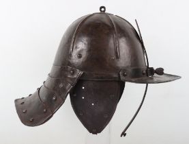 English Civil War Period Lobster Tail Helmet or ‘Dutch Pot’ c.1640-1650