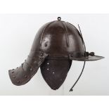 English Civil War Period Lobster Tail Helmet or ‘Dutch Pot’ c.1640-1650