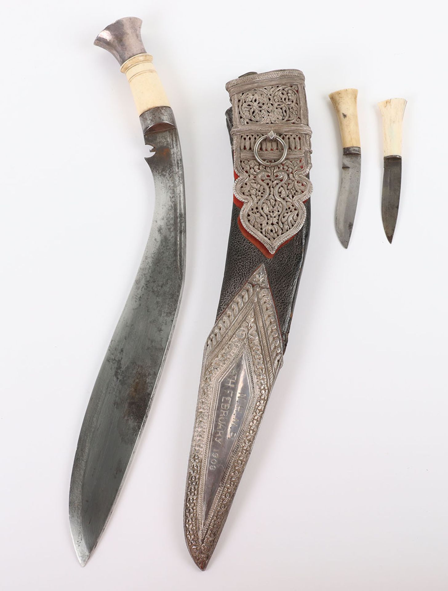 Good Silver Mounted Nepalese or Indian Kukri