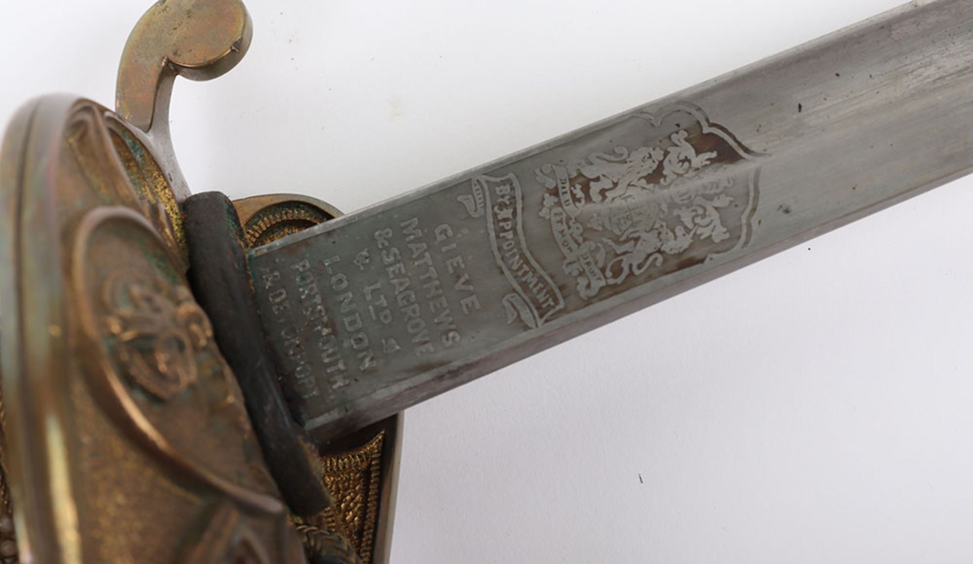 British Post 1902 Naval Officer’s Sword - Image 6 of 18