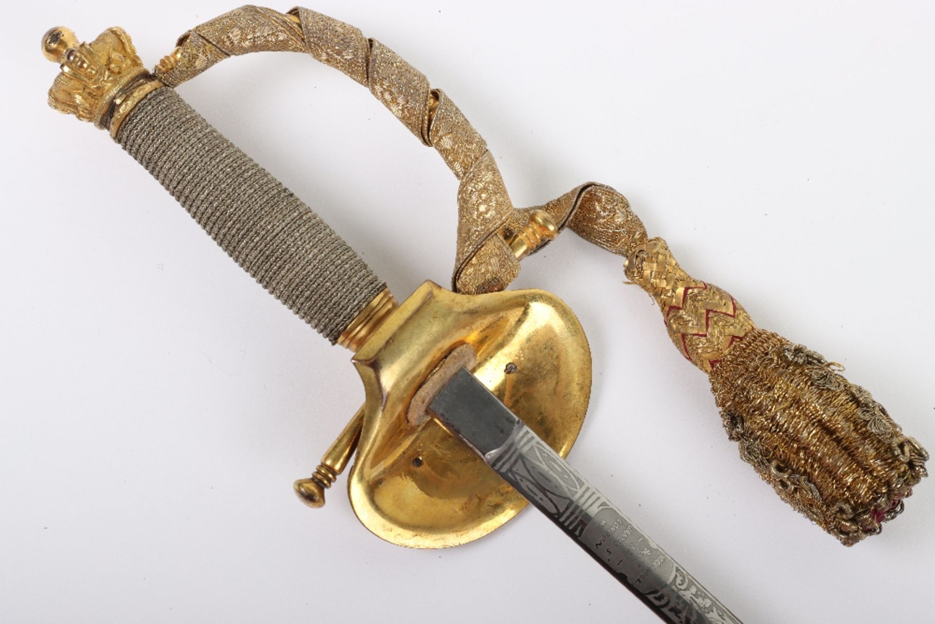 Edward 7th Courtsword, Embroidered Belt & Hanger, Cased Epaulettes for a Lord Lieutenant of an Engli - Image 9 of 38