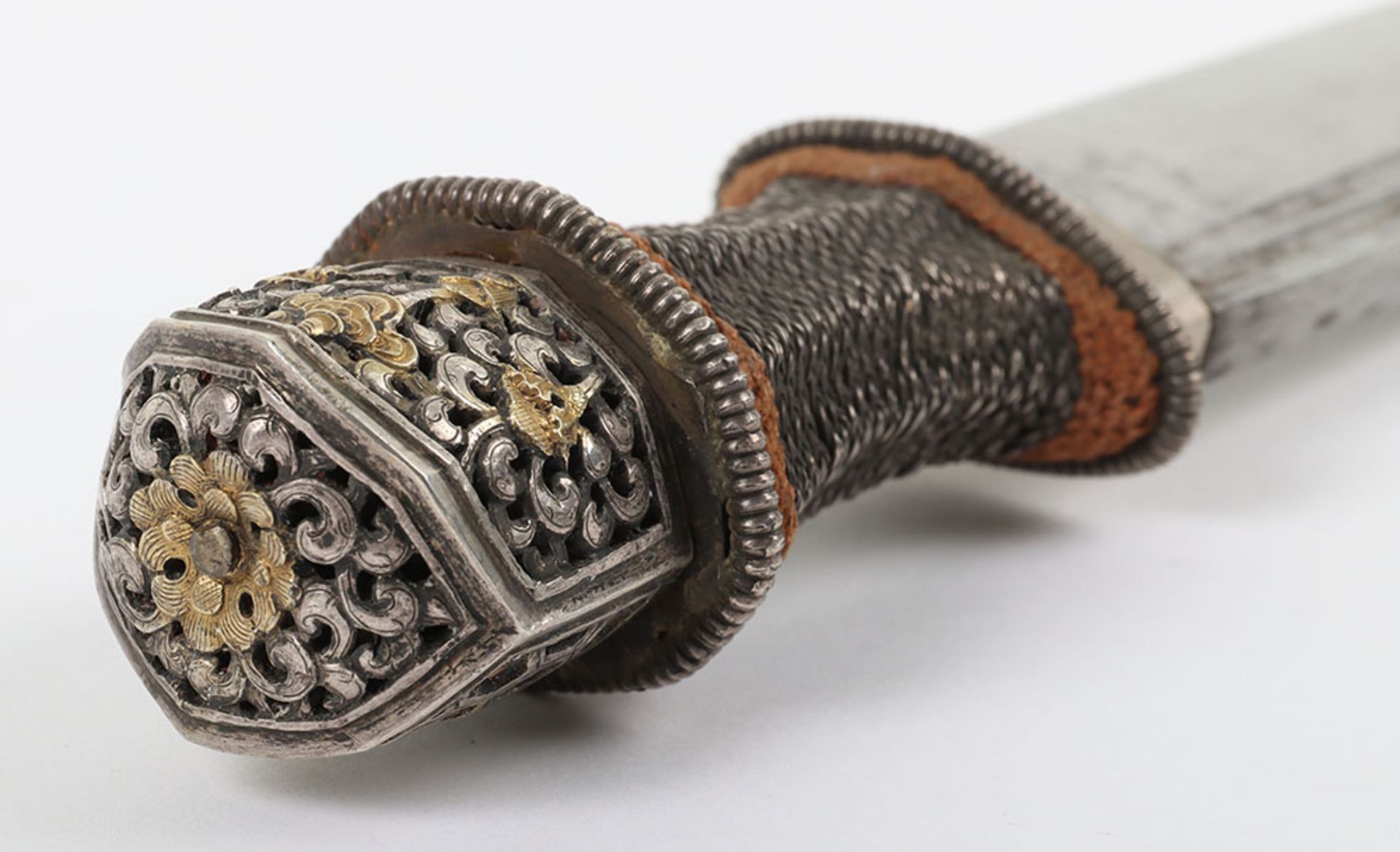 Good Tibetan Silver Mounted Dagger, 19th Century - Image 10 of 10