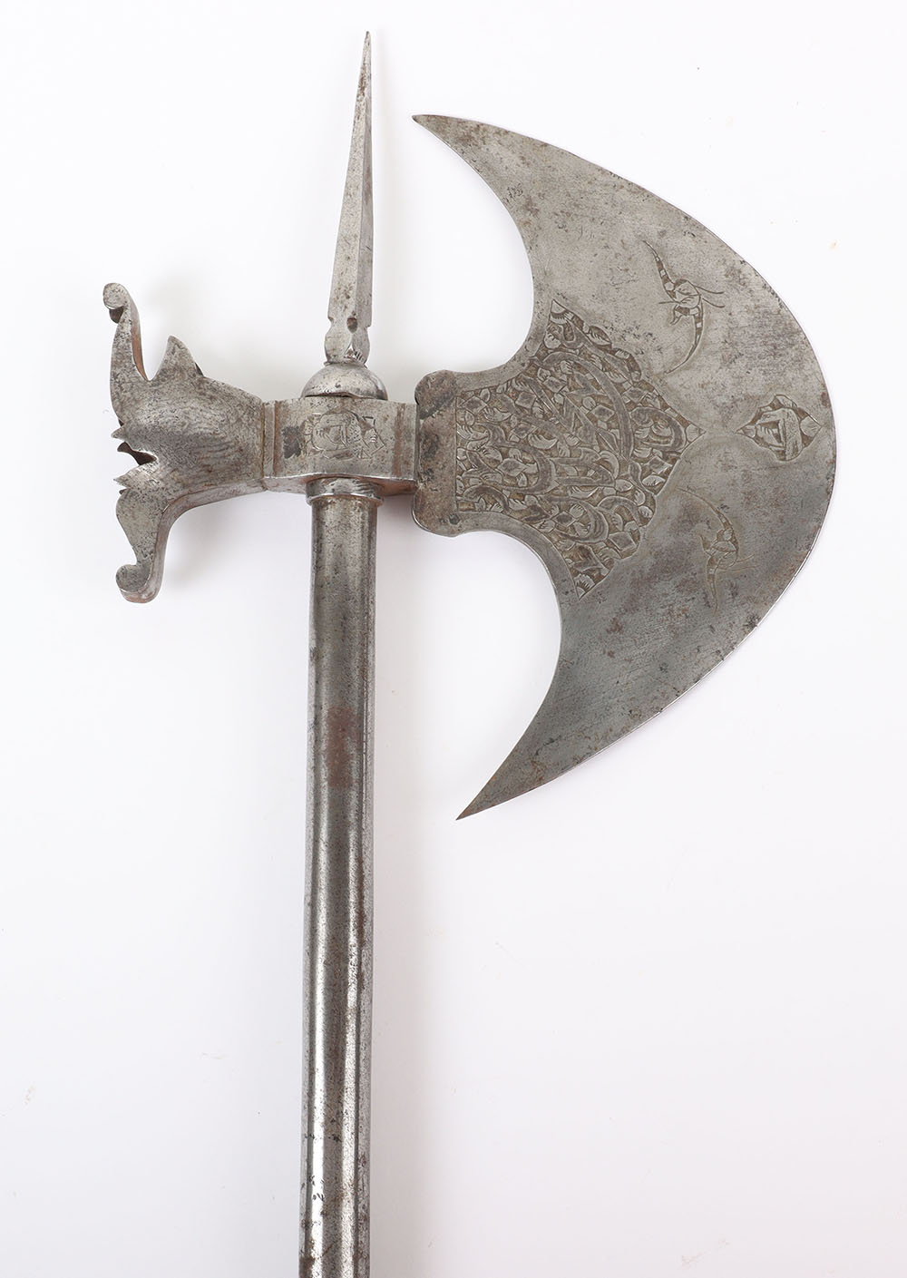 19th Century Indo-Persian All Steel Axe Tabar