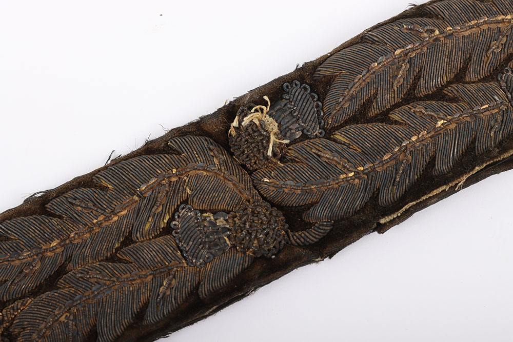 Unusual Scottish Velvet Covered Bullion Embroidered Dress Belt Probably for an Officer of the Royal - Bild 6 aus 10