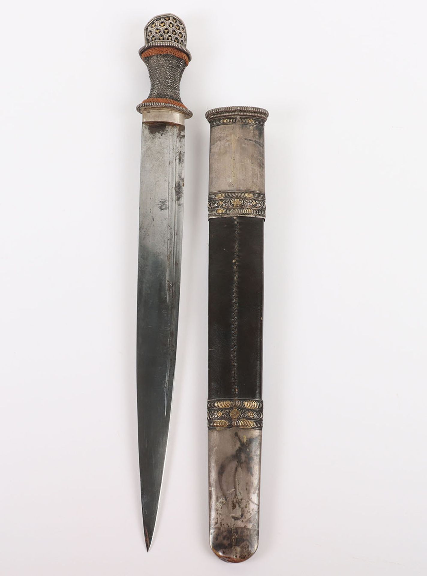 Good Tibetan Silver Mounted Dagger, 19th Century - Image 2 of 10