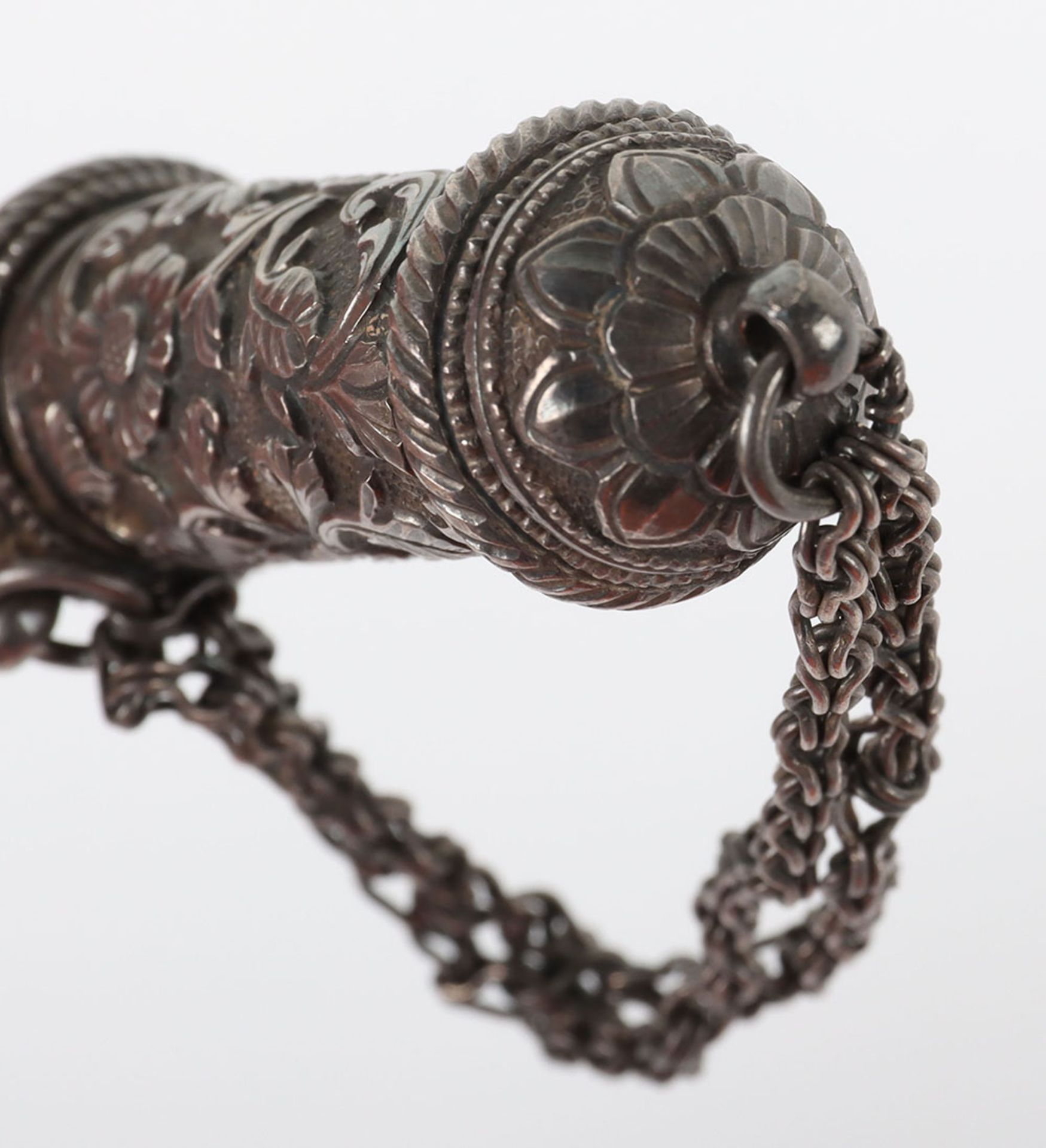 Rare Indian Silver Match Holder for Igniting a Cannon, Probably Kutch (Gujerat) c.1800 - Image 7 of 7